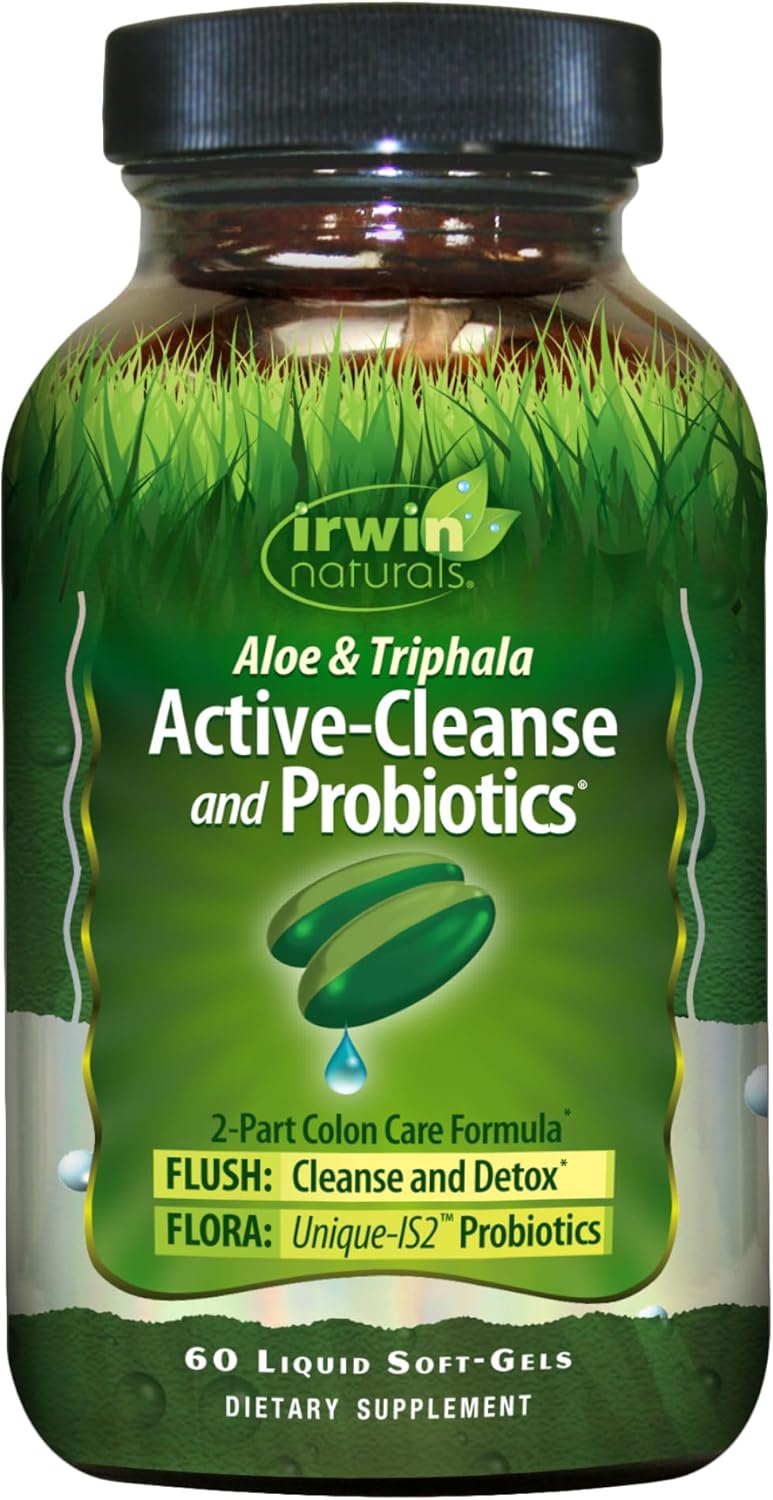 probiotic aloe Irwin Naturals Aloe & Triphala Active Cleanse + Probiotics