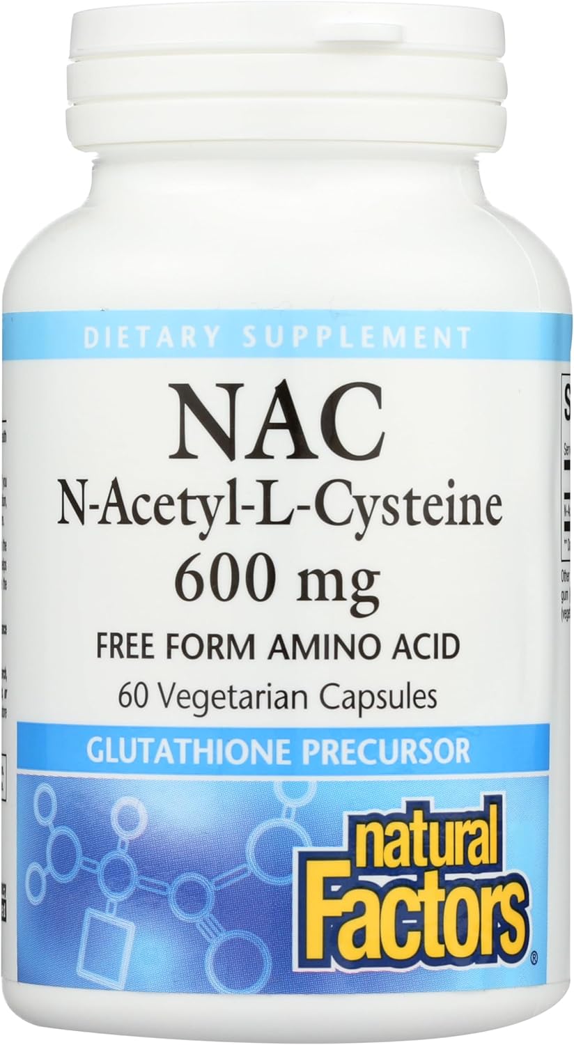 Natural Factors N-Acetyl-L-Cysteine 600 mg, 60 Capsules Highland Health Foods Natural Factors N-Acetyl-L-Cysteine 600 mg, 60 Capsules Highland Health Foods