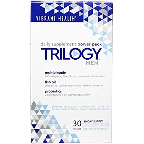 Vibrant Health Trilogy Men, 30 Day Supply, Multivitamin, Fish Oil, Probiotic