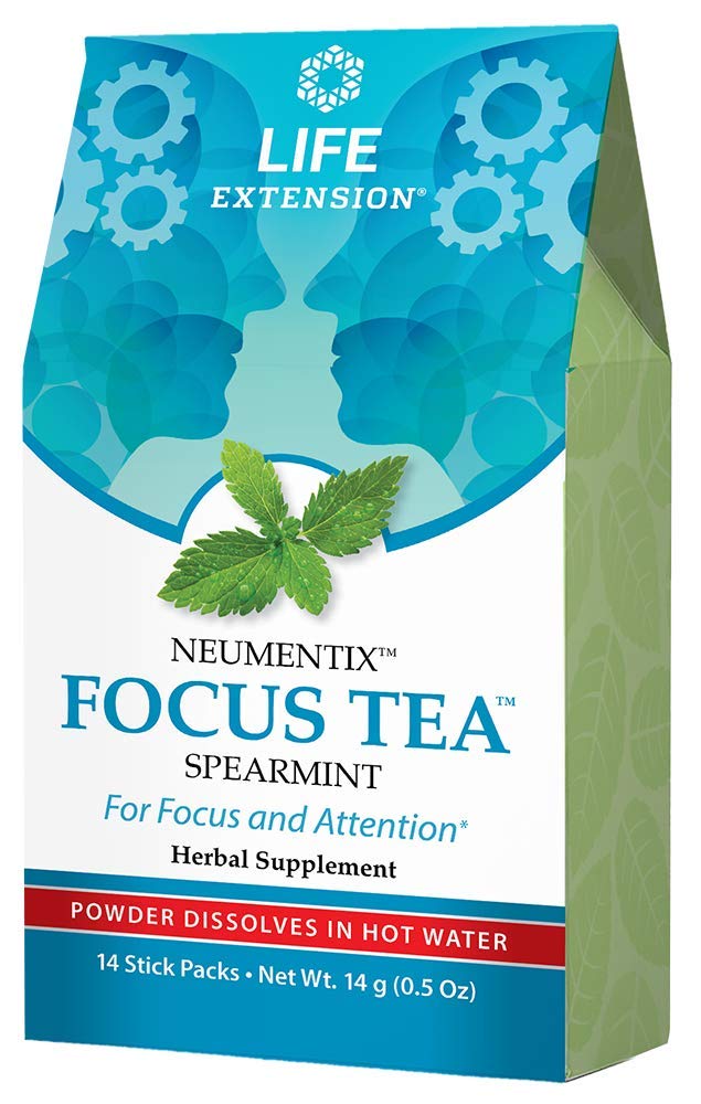 Life Extension Neumentix, Focus Tea, Spearmint, 14 Stick Packs