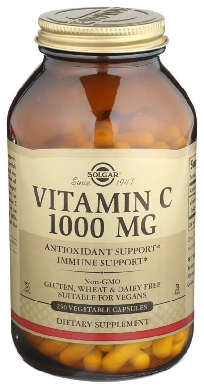 Solgar Vitamin C, 1, 000 Mg, 250 Vegetable Capsules