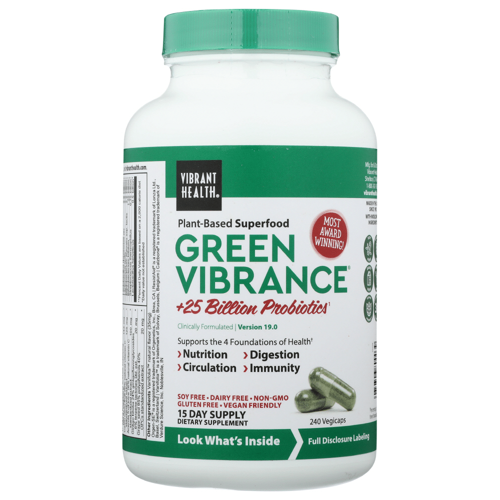 Vibrant Health Green Vibrance, Version 11.0, 240 Veggie Caps