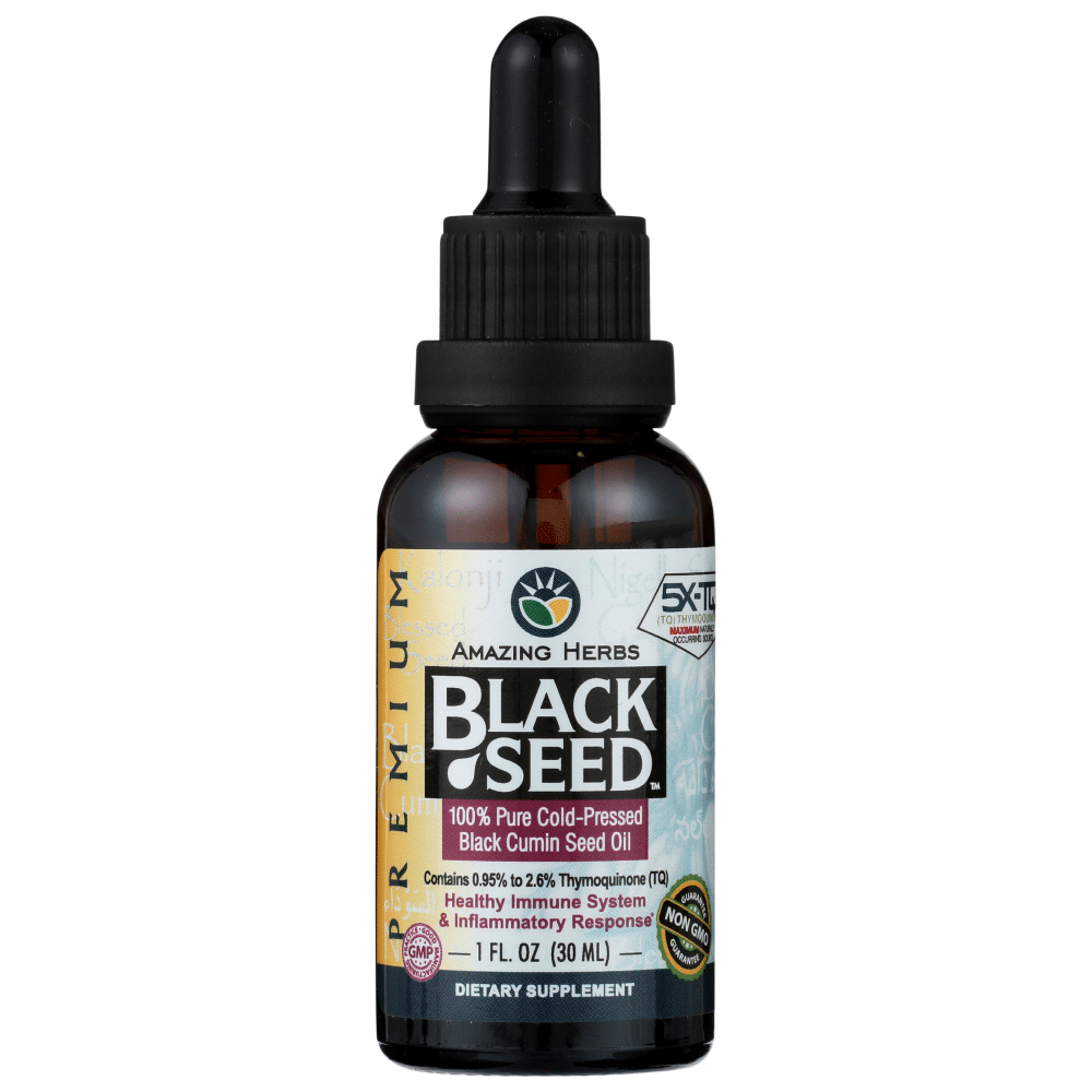 Amazing Herbs Black Seed Oil - Cold Pressed - Premium - 1 Fl Oz