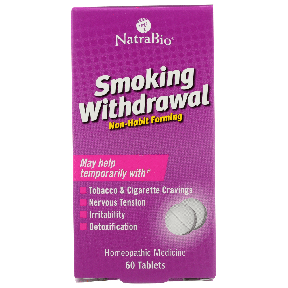 NatraBio Smoking Withdrawal, 60 Tablets, From Natra-Bio