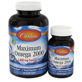 Carlson Labs Laboratories - Maximum Omega 2000 - Packaging Of 120 Softgels
