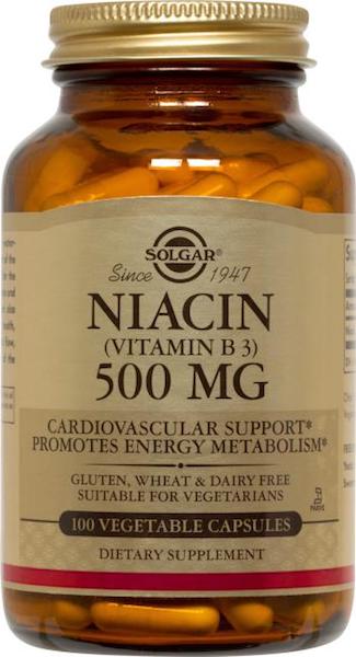 Solgar Niacin 500 Mg, 250 Vegetable Capsules