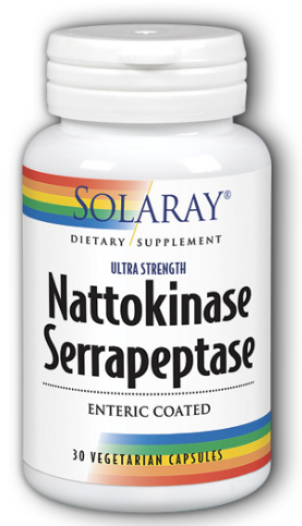 Solaray Nattokinase Serrapeptase -- 30 Vegetarian Capsules