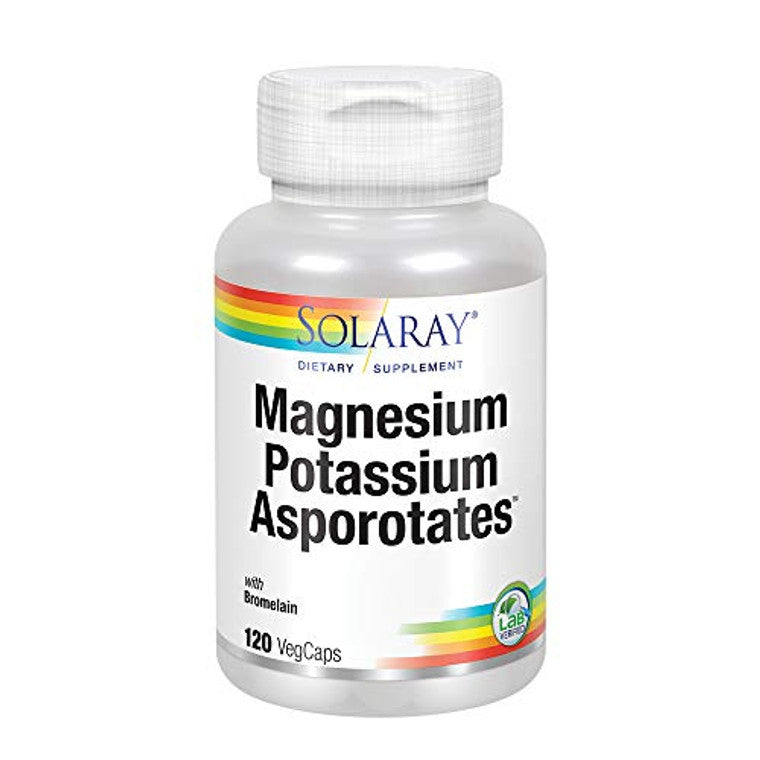 Solaray Magnesium And Potassium Asporotate, 120 Capsules