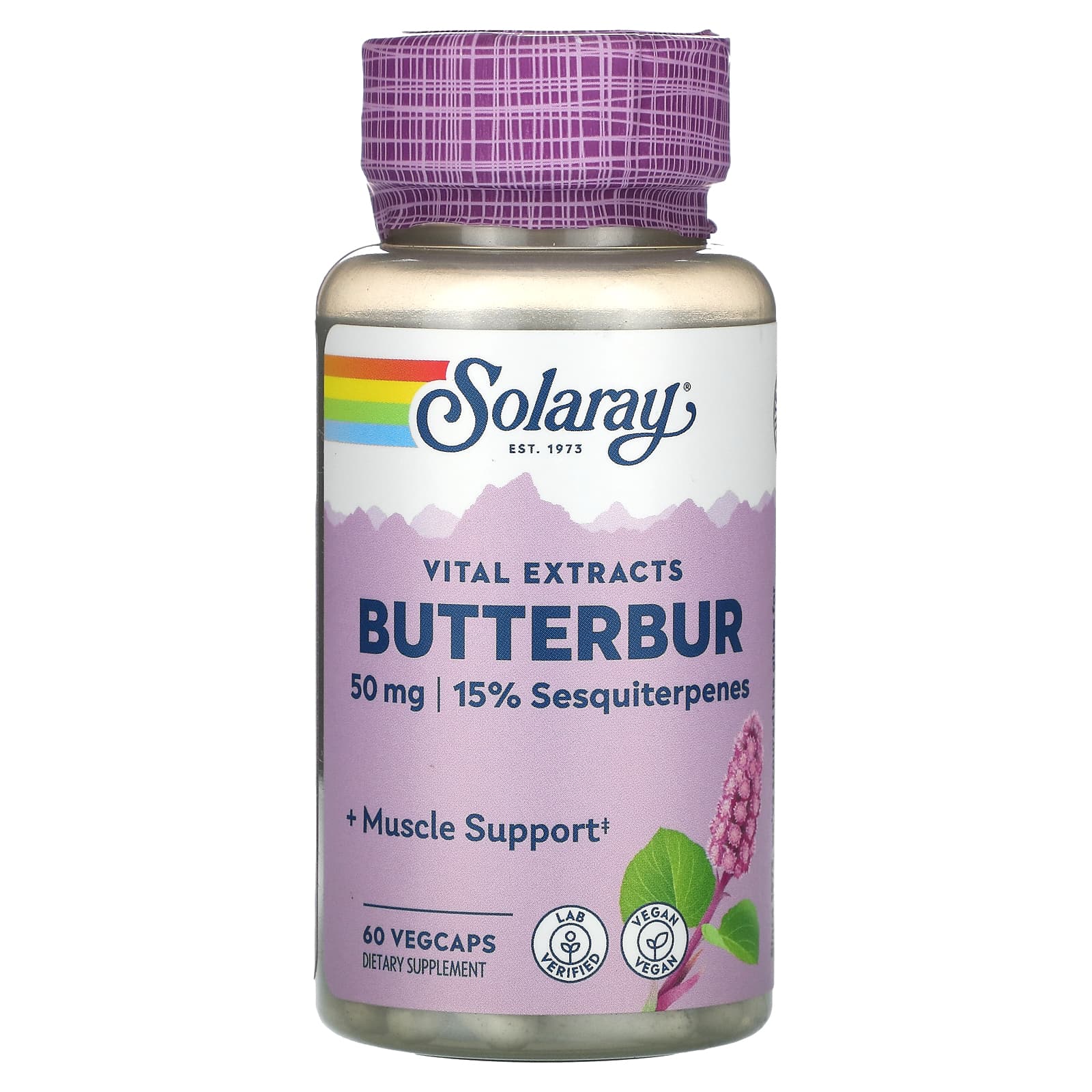 Solaray Butterbur Extract -- 50 Mg - 60 Vegetarian Capsules