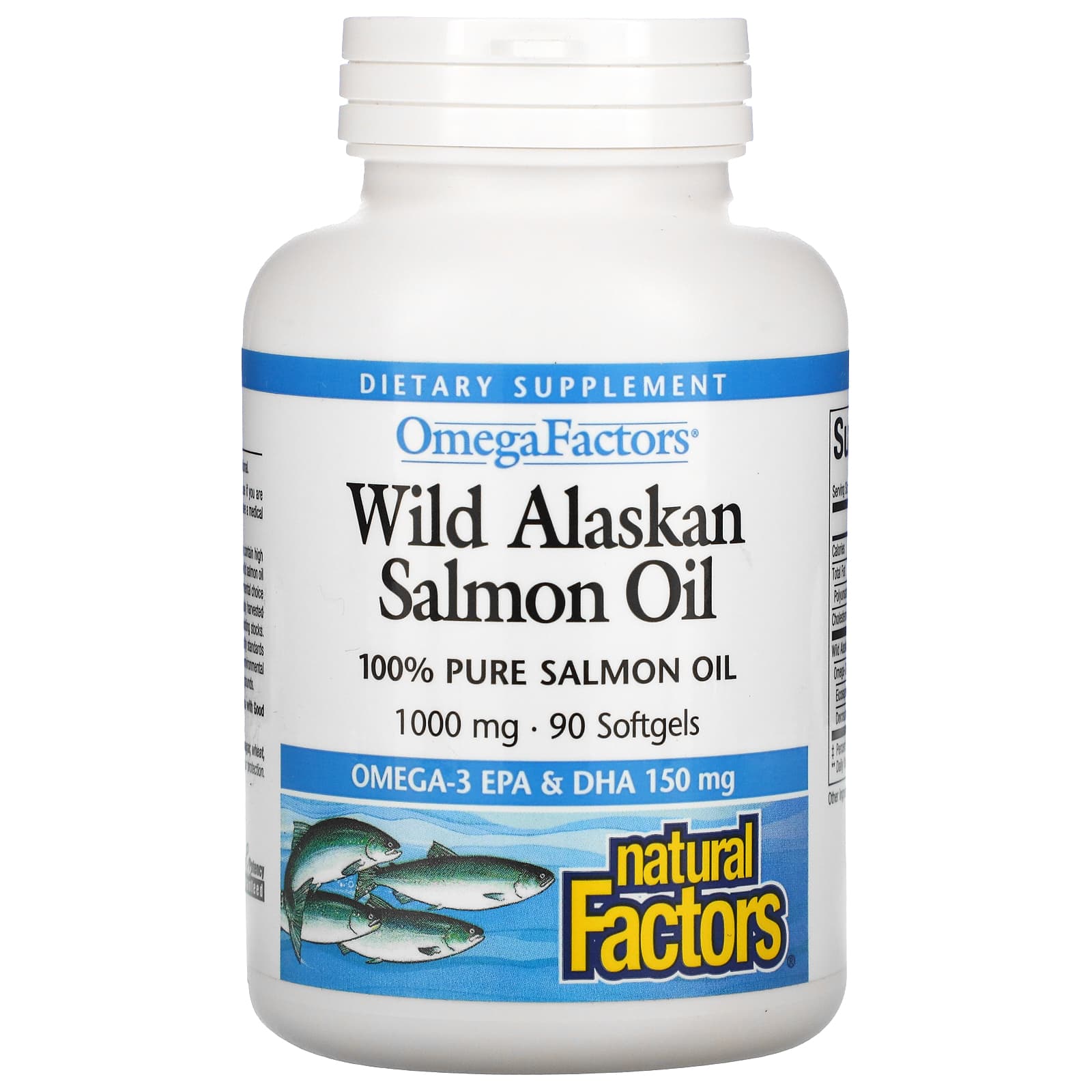 Natural Factors Wild Alaskan Salmon Oil, 90 Soft Gels