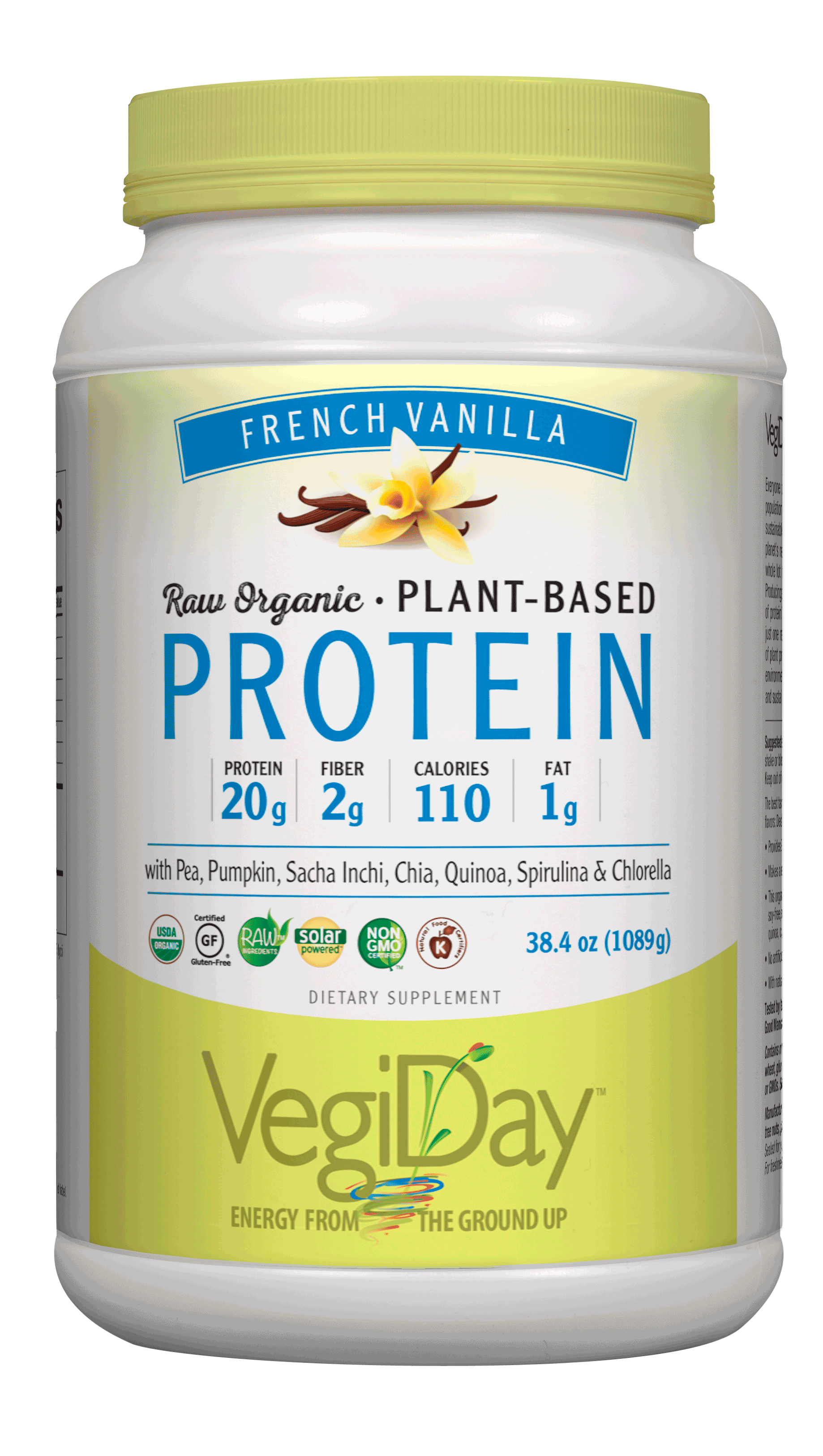 Natural Factors Raw Organic 100% Plant-Based Protein French Vanilla
