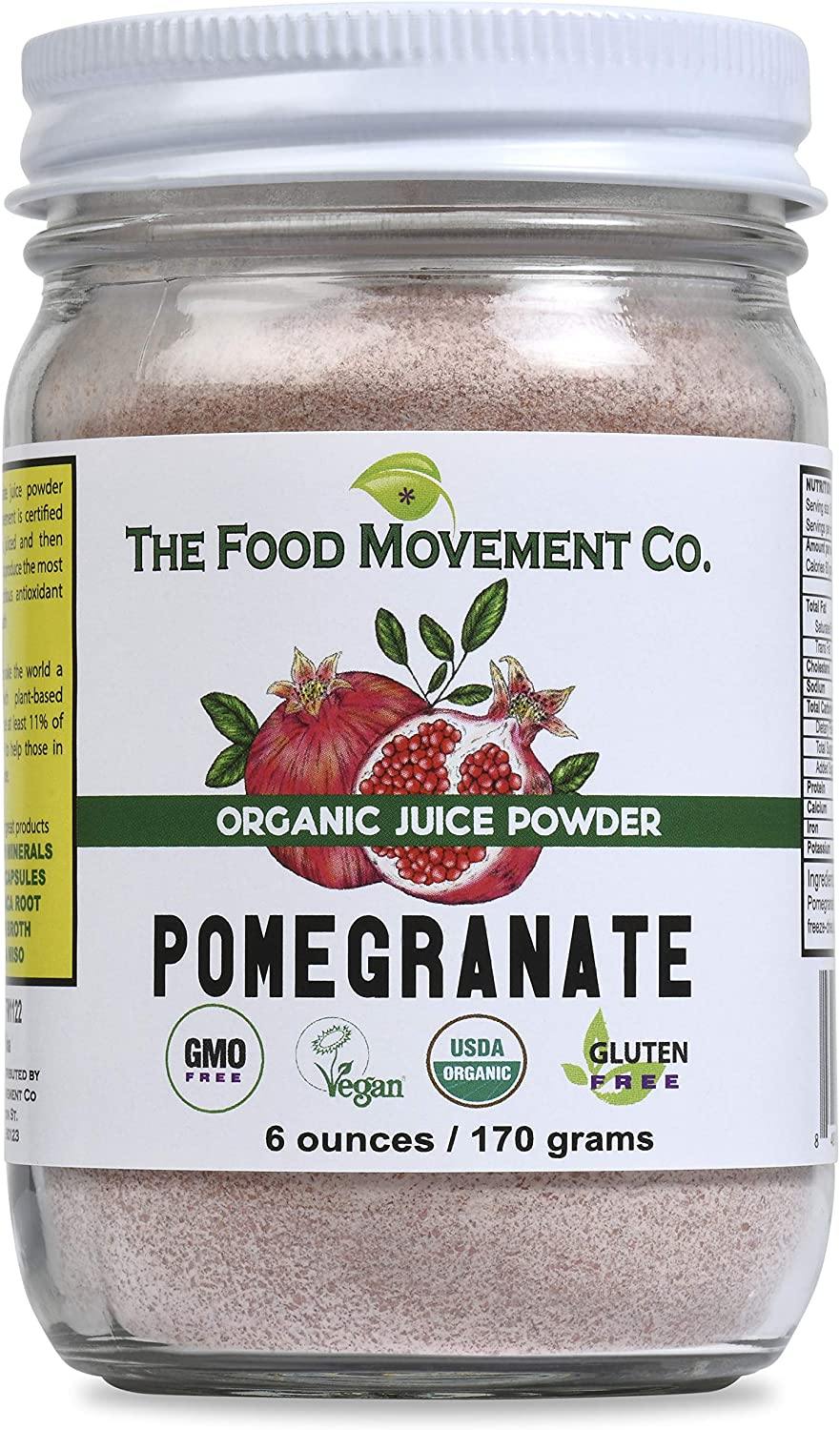 The Food Movement - Organic Pomegranate Juice Powder | Rich in  6 oz - Highland Health Foods