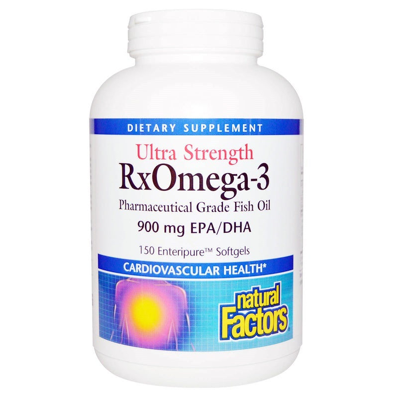Natural Factors Ultra Strength One Per Day RxOmega-3, 900 Mg EPA/DHA, 150 Enteripure Softgels
