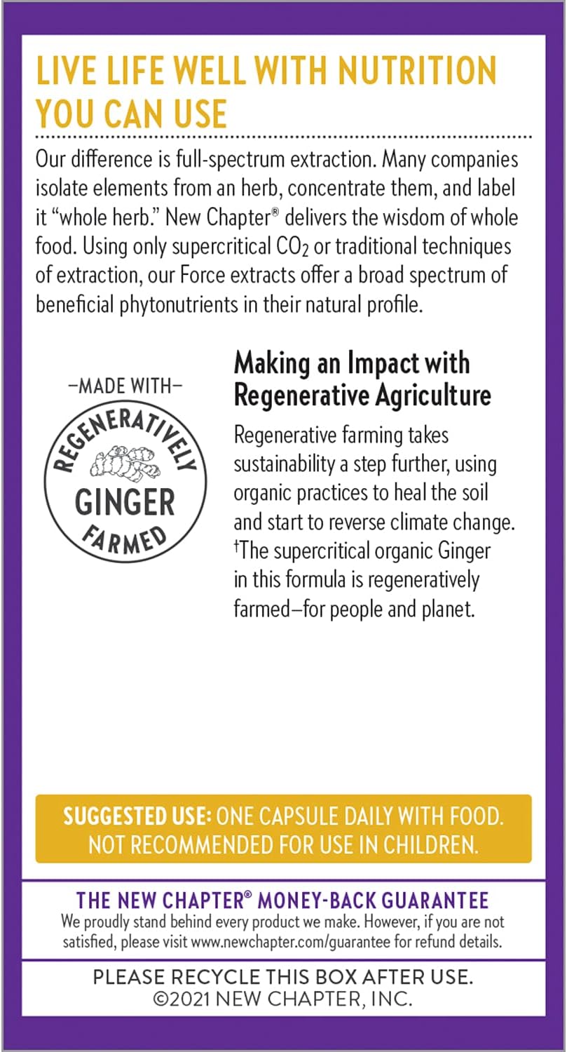 New Chapter Ginger Force 60 Capsules – Highland Health Foods