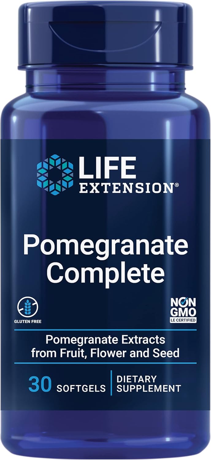 Life Extension Pomegranate Complete, Fruit Extract, Flower, Seed Oil E ...