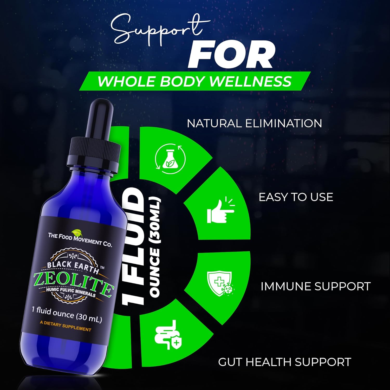 The Food Movement Black Earth Zeolite with Humic Fulvic Acids