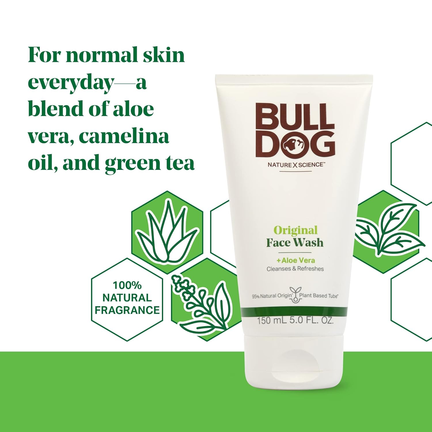 BULLDOG Mens Skincare and Grooming, Original Face Wash, 5 Fluid Ounce ...