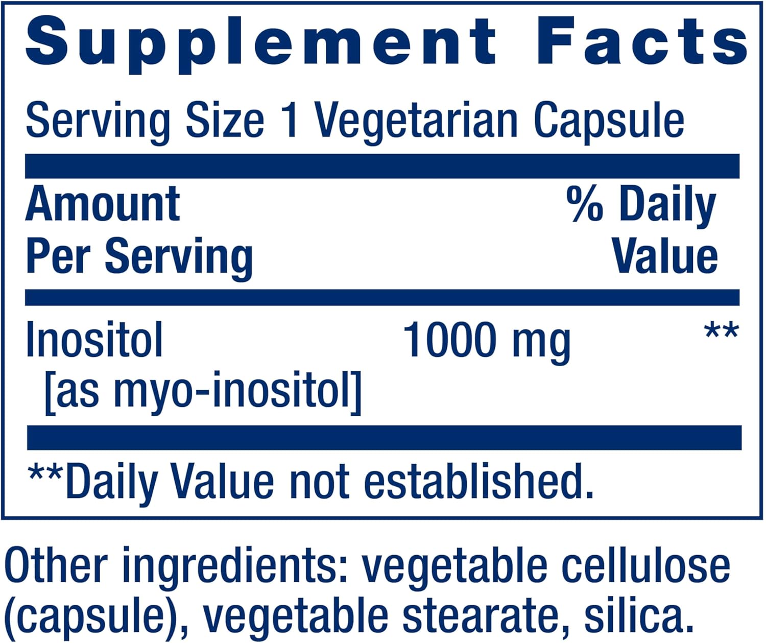 Inositol Cap Life Extension Inositol Caps – 1000 mg, Myo-Inositol – Mood Health, We ...