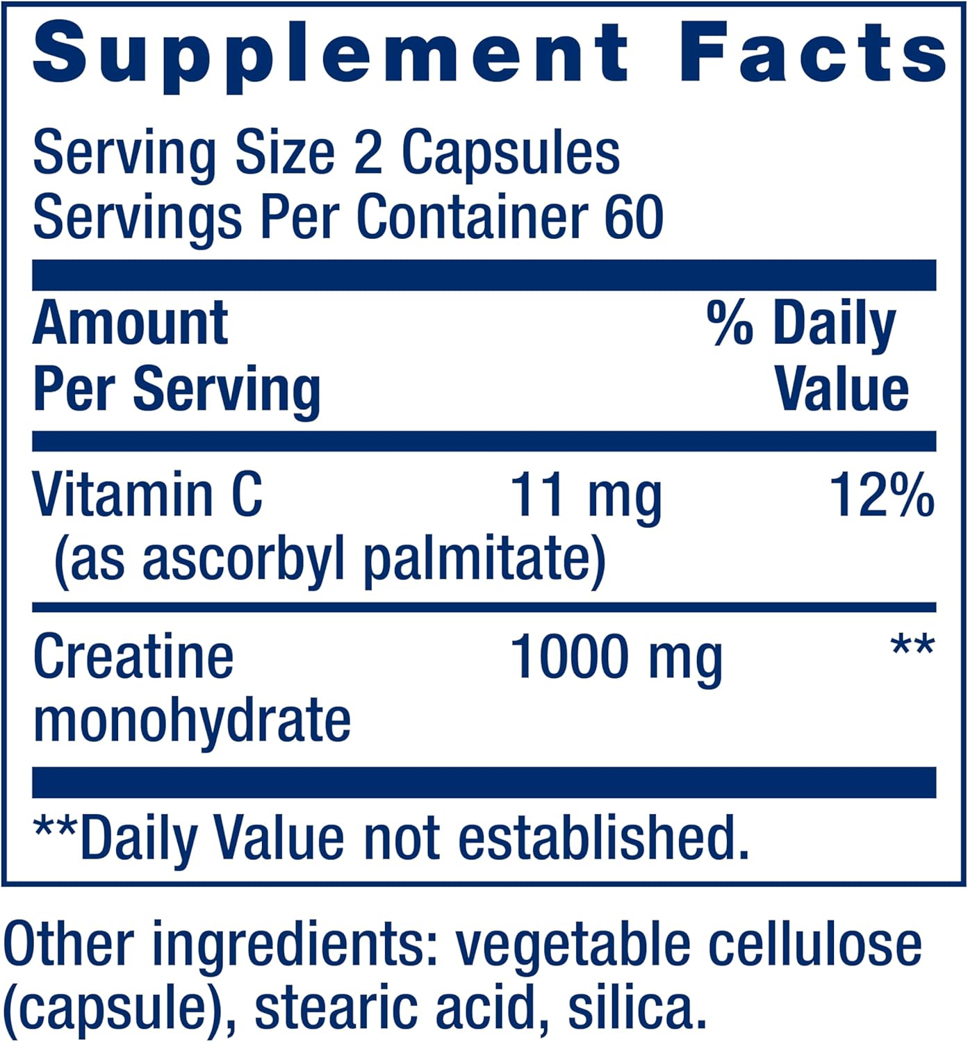 Life Extension Creatine Capsules – Creatine Monohydrate – Promotes Str ...