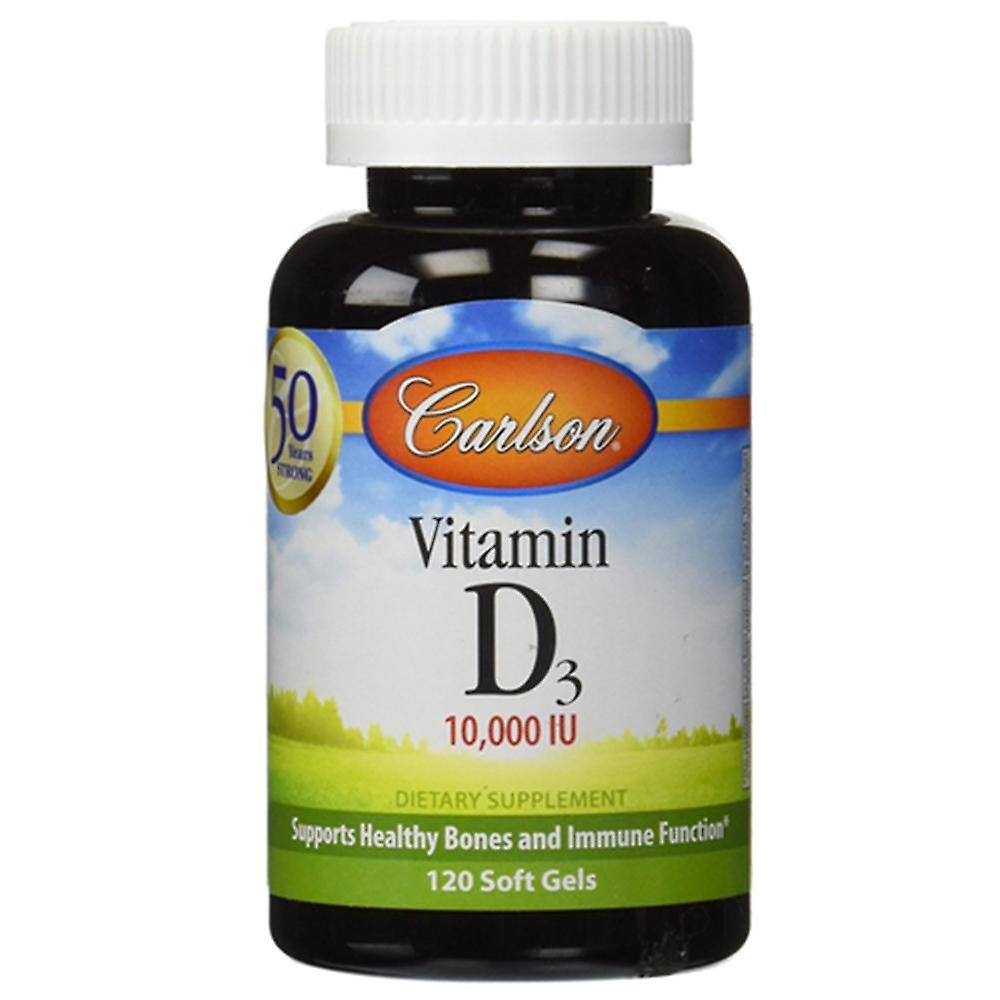 Carlson Labs Vitamin D3 10, 000 IU, Bone Health, 120 Soft Gels 4 Ounce