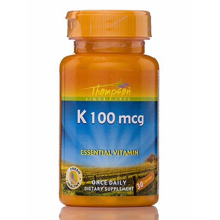 Thompson Vitamin K 100 Mcg 30 Caps, Nutritional Products