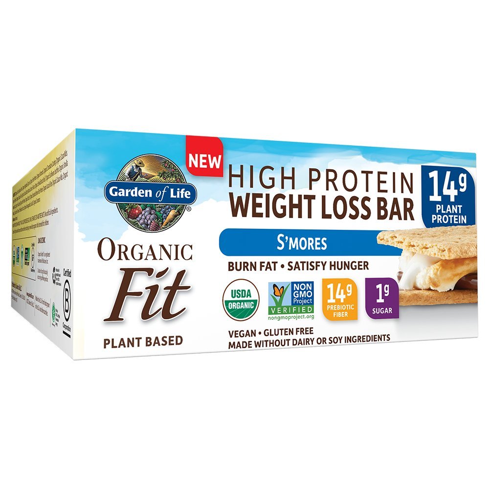 Garden Of Life Organic Fit Weight Loss Bars, High Protein, S'mores