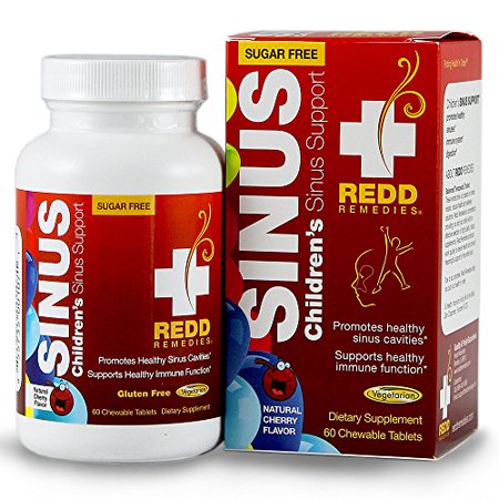 Redd Remedies Children's Sinus Support - Chewable Tablets - Lowers Chance For Sinus Headache - Promotes Healthy Sinuses - Supports Healthy Immune Function - Stimulant Free - 60 Chewable Tablets