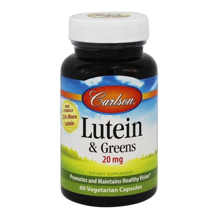 Carlson Labs Lutein & Greens 20 Mg, 60 Vegetarian Capsules