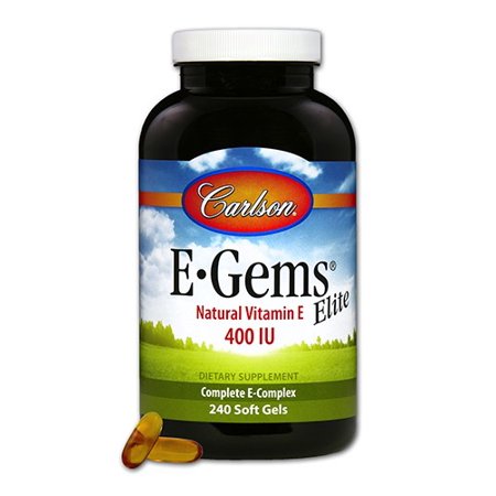 Carlson Labs E - Gems Elite, Natural Vitamin E, 400 IU, 240 Soft Gels, From Laboratories