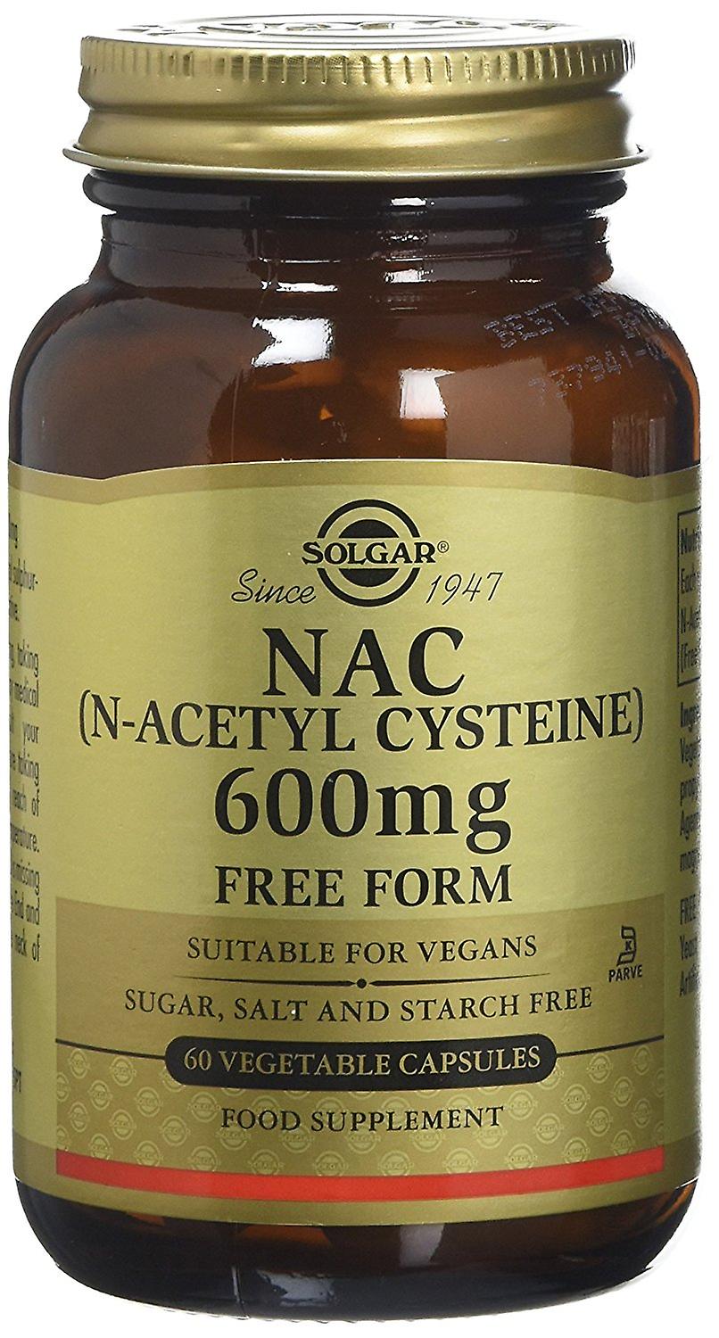 Solgar NAC (N-Acetyl-Cysteine) 600 Mg Vegetable Capsules , 60
