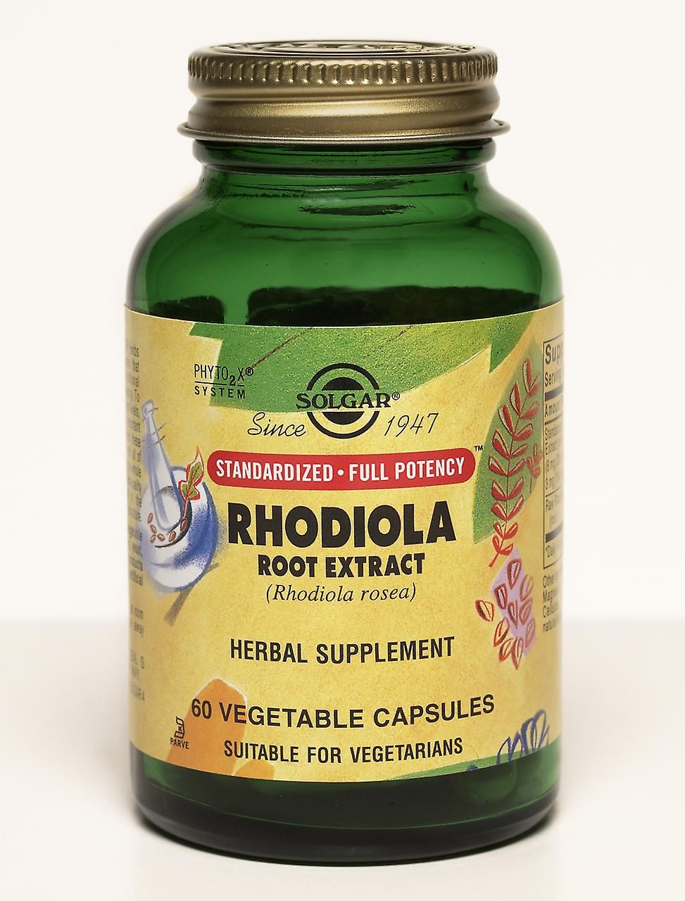 Solgar Rhodiola Root Extract -- 60 Vegetable Capsules