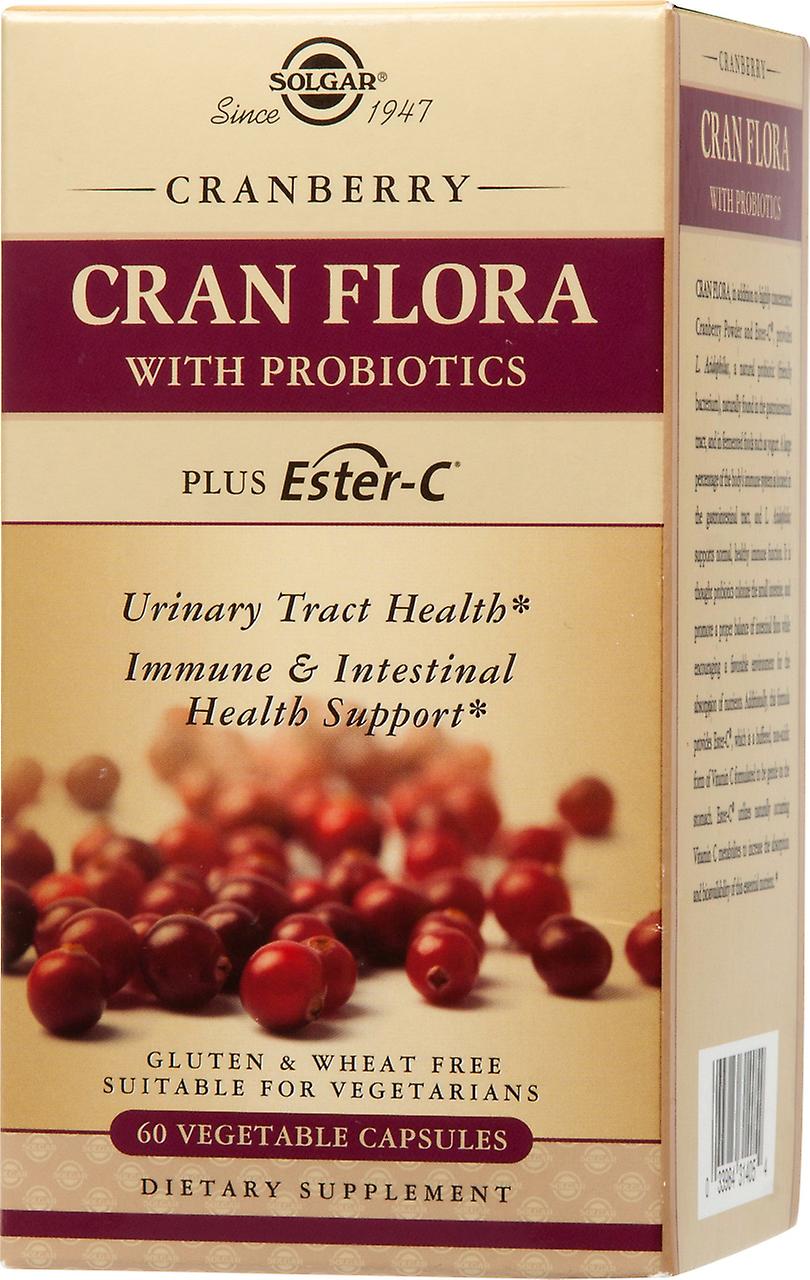 Solgar Cran Flora Probiotics Plus Ester-C Vegetable Capsules