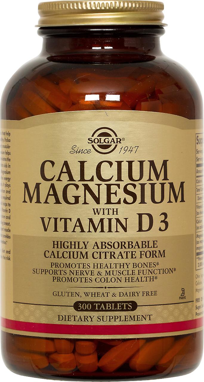 Solgar Calcium Magnesium Vitamin D3 Tablets 300ct