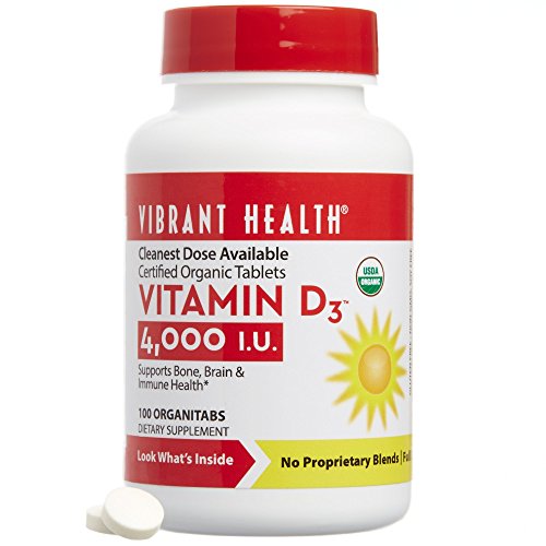 Vibrant Health Vitamin D3, 4, 000 I.U., 100 OrganiTabs