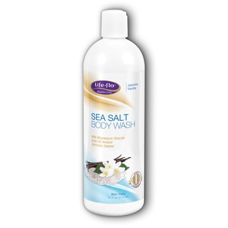 Sea Salt Body Wash Magnesium Jasmine Vanilla, 16 OZ, LIFE-FLO HEALTH CARE