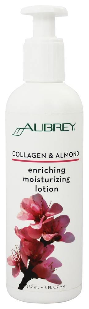 Aubrey Organics Collagen Almond Moisturizing Hand & Body Lotion 8 Oz