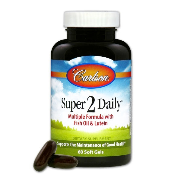 Carlson Labs Super 2 Daily Multiple Formula With Fish Oil & Lutein - 60 Softgels
