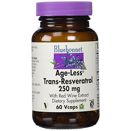 Bluebonnet Age-Less Trans-Resveratrol 250 Mg, 60 Vegetarian Capsules