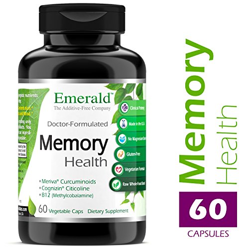 Emerald Labs Memory Health - With Cognizin Citicoline & Meriva Phytosome - Supports Brain Health & Concentration, Boosts Mental Clarity, Focus, Mood - Laboratories - 60 Vegetable Capsules