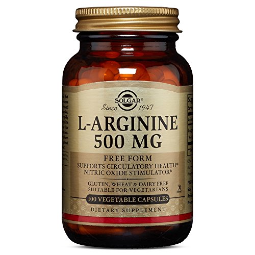 Solgar L-Arginine 500 Mg, 100 Vegetable Capsules - Supports Blood