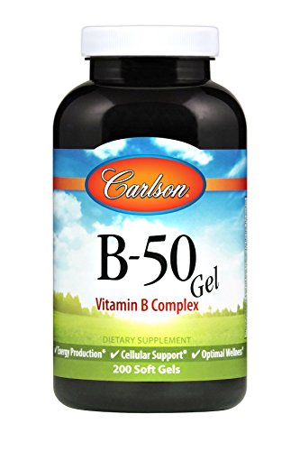 Carlson Labs B-50 Gel, Vitamin B Complex, 200 Soft Gels, From Laboratories