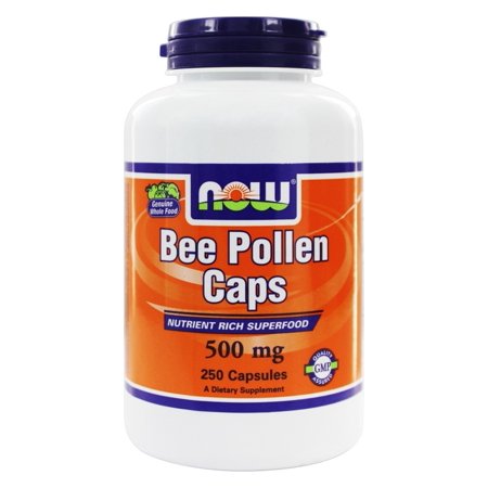 Now Foods Bee Pollen, 250 Capsules, 500 Mg