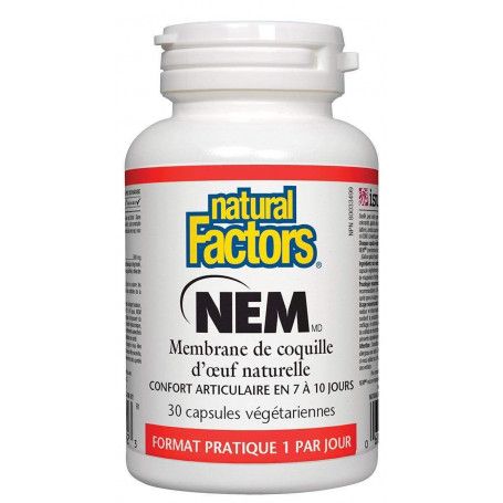 Natural Factors NEM, Eggshell Membrane, 30 Vegetarian Capsules