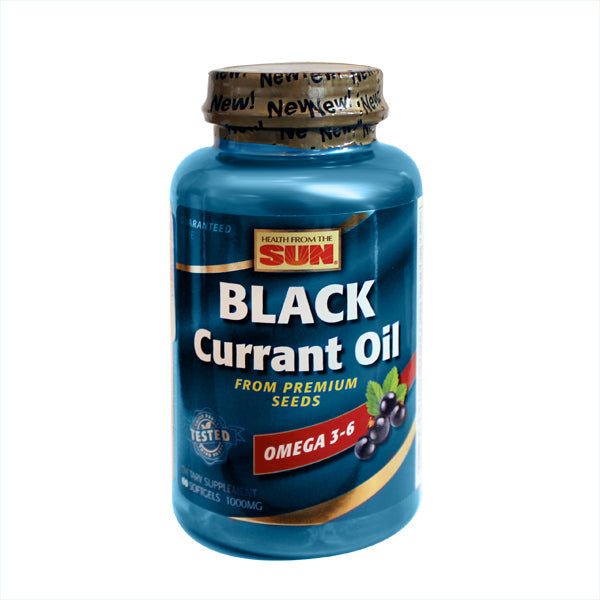 Health From The Sun Black Currant Oil 1000 Mg Omega 3-6 Soft Gels