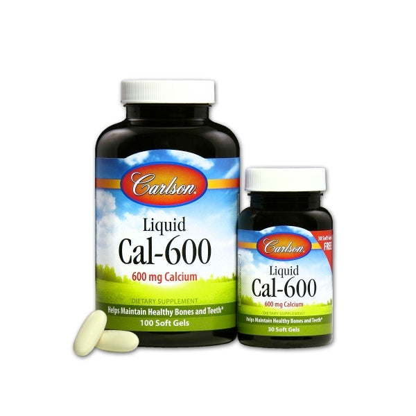 Carlson Labs Liquid Cal - 600, 600 Mg, 100 + 30 Free Softgels, From Laboratories