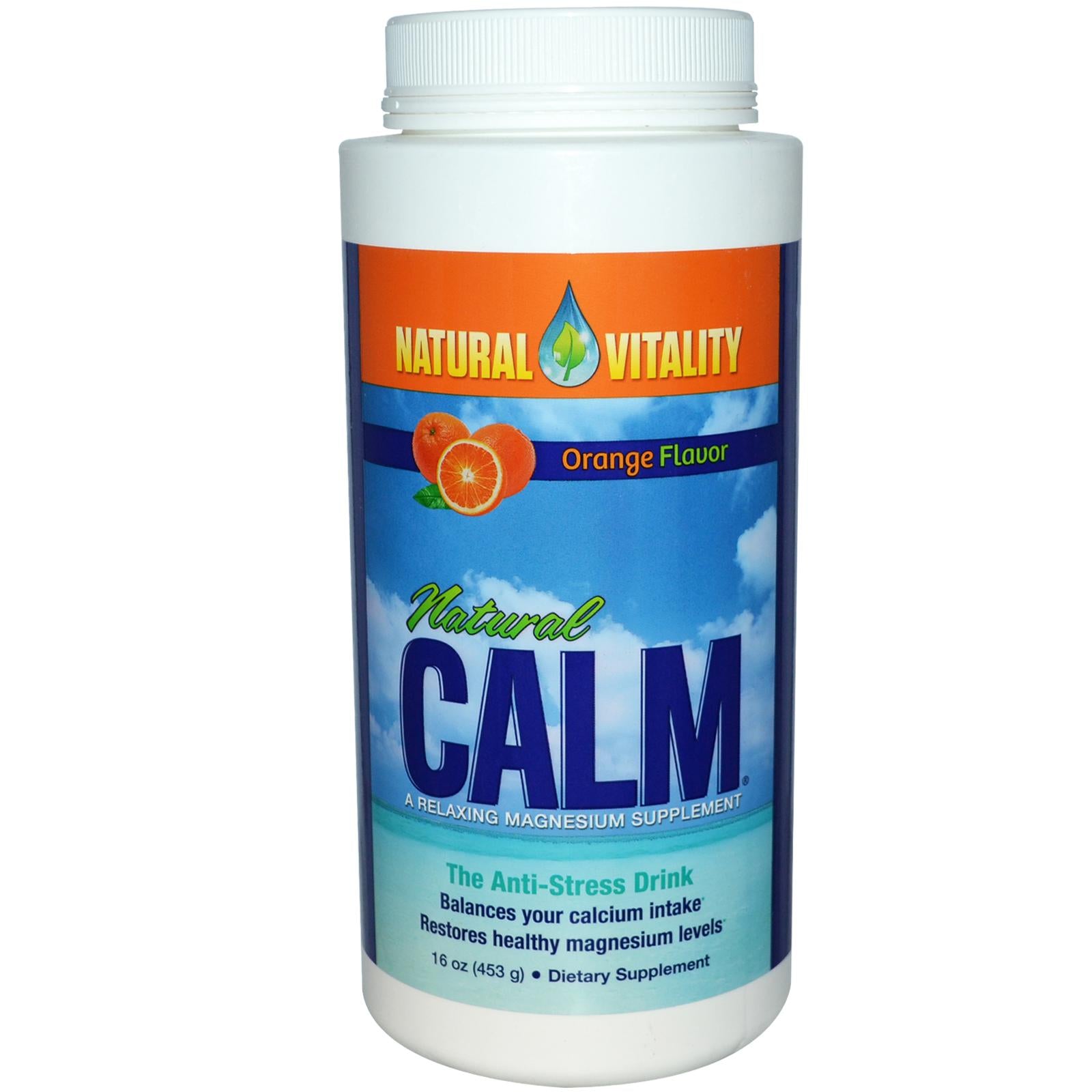Natural Vitality Calm Anti-Stress Drink, Orange Flavor