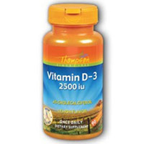Thompson Vitamin D3 As Cholecalciferol Lemon Flavor 2500 IU - 90 Chewable Tablets