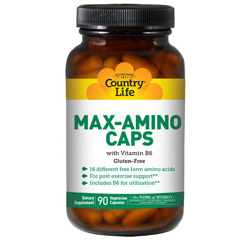 Country Life Max Amino W Vitamin B6, 90 Capsules