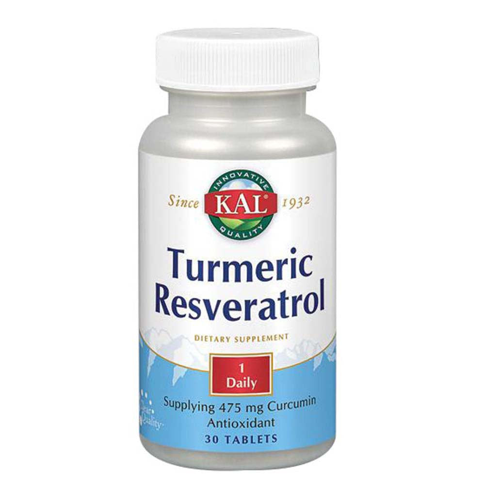Kal Turmeric/Resveratrol 100/500 Mg, 30 Tablets
