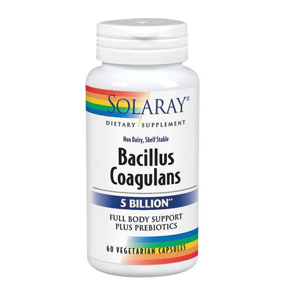 Solaray Bacillus Coagulans 5 Billion, 60 Vegetarian Capsules
